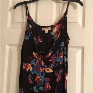 Black Floral Cotton Dress
